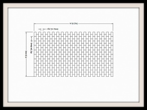 Шаблон металлический для декорирования и штамповки асфальта - Offset Brick 8X14(SR-120)