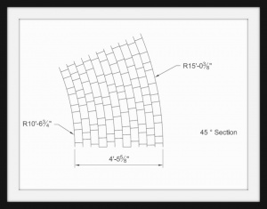 Шаблон  для штамповки асфальта - Arch Extension 2-15.0 O-Rad