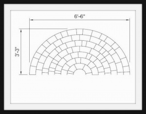 Шаблон  для штамповки асфальта - Arch Medium 3 Rad