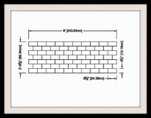Шаблон металлический для декорирования и штамповки асфальта - Mini Offset Brick Pattern (Mini Accent Series SR-20)