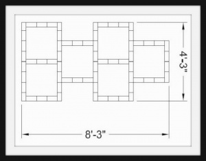 Шаблон  для штамповки асфальта - Hopscotch Grid