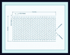 Металлический трафарет для штамповки (декорирования) - DHB 2xTile Border 8X14 SR-120