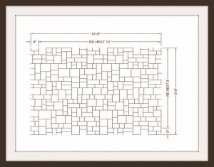Металлический шаблон для декорирования асфальта - Ashlar Slate SR-120 13X10