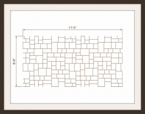 Металлический шаблон для декорирования асфальта - Ashlar Slate 12X6