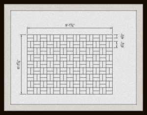 Шаблон металлический для декорирования и штамповки асфальта - Basketweave Alternate 10X6