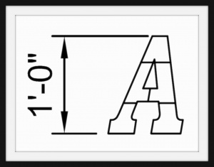 ТШаблон  для штамповки асфальта- 12 Roman Letter - Single