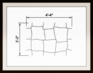 Шаблон из стального троса для декорирования асфальта -Random Cobble A 3-3X4-4