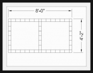 Шаблон  для штамповки асфальта - Four Square Grid