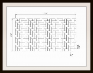 Тросовый шаблон для декорирования асфальта - Herringbone 13X6
