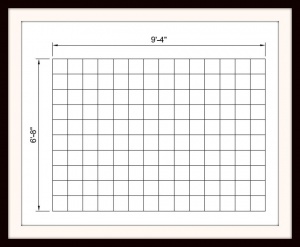Ударный шаблон из металлического троса для штамповки асфальта - Плитка 8  sq Grid 9-7