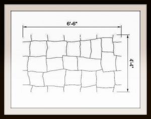 Ударный шаблон из стального троса для декорирования асфальта - Random Cobble 6-6X4-4