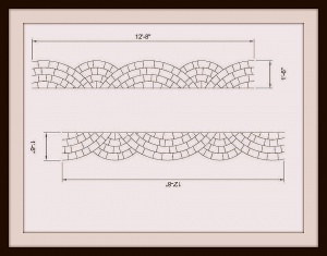 Металлический трафарет для штамповки (декорирования) - Scallop-Bottom Piece 13X2