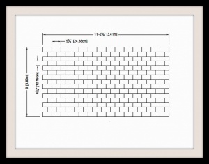 Шаблон металлический для декорирования и штамповки асфальта - Offset Brick 11X6 (SR-60)