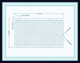 Металлический трафарет для штамповки (декорирования) - DHB 2xTile Border 8X14 SR-120