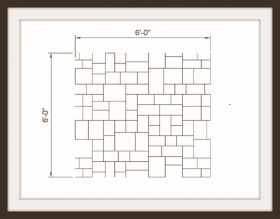 Металлический шаблон для декорирования асфальта - Ashlar Slate 6X6