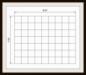 Ударный шаблон из металлического троса для штамповки асфальта - Плитка 12 sq Grid 9-7