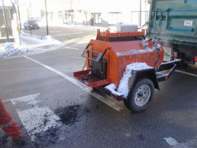 Аренда бункера для нагрева и перевозки асфальта на базе прицепа MR-75T - 0,5 тонны