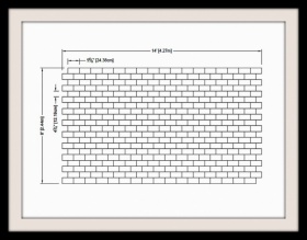 Шаблон металлический для декорирования и штамповки асфальта - Offset Brick 14X8(SR-120)