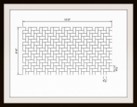 Тросовый шаблон для декорирования асфальта - Herringbone 13X6