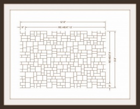 Металлический шаблон для декорирования асфальта - Ashlar Slate SR-120 13X10