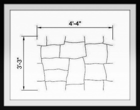 Шаблон из стального троса для декорирования асфальта -Random Cobble B 3-3X4-4