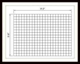 Ударный шаблон из металлического троса для штамповки асфальта - Плитка 5 sq  Grid 9-7