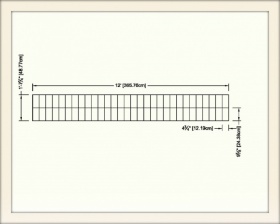 Ударный стальной трафарет для штамповки (декорирования) асфальта - Double Stacked Brick Border - S