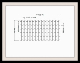 Шаблон металлический для декорирования и штамповки асфальта - Offset Brick 6X10 (SR-60)