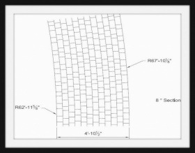 Шаблон  для штамповки асфальта- Arch Extens 13-67.10  O-Rad