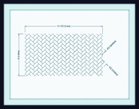 Металлический трафарет для штамповки (декорирования) - Diagonal Herringbone 6X11 SR-60
