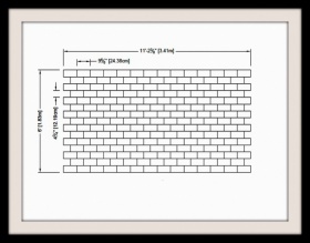 Шаблон металлический для декорирования и штамповки асфальта - Offset Brick 11X6 (SR-60)