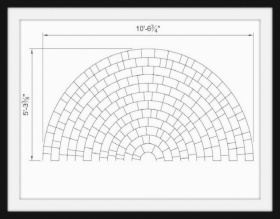 Шаблон  для штамповки асфальта - Arch Large 5' Rad