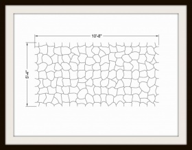 Ударный шаблон из стального троса для штамповки асфальта - Random Stone 11X5