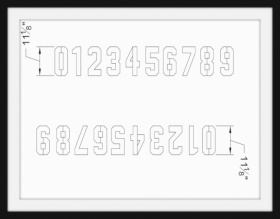 Шаблон  для штамповки асфальта - Комплект цифр - Classic Numbers - Full Kit
