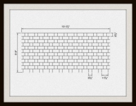 Шаблон металлический для декорирования и тиснения асфальта -Frisco Cobble 13X6