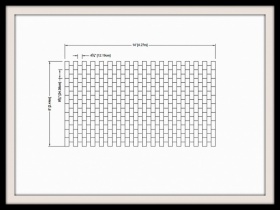 Шаблон металлический для декорирования и штамповки асфальта - Offset Brick 8X14(SR-120)
