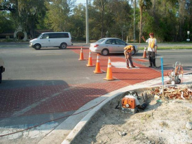 Декоративная отделка асфальта StencilCoat