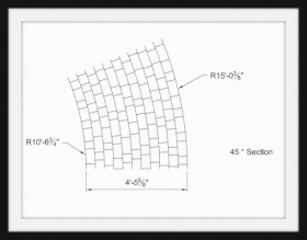 Шаблон  для штамповки асфальта - Arch Extension 2-15.0 O-Rad