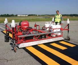 Горизонтальная маркировка и разметки термопластиком аэропортов - технология AirMark