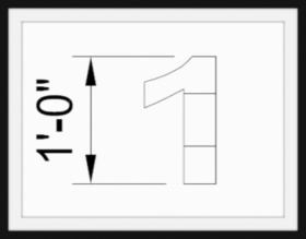 Шаблон  для штамповки асфальта- 12 Classic Number - Single