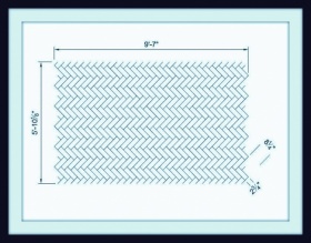 Металлический трафарет для штамповки (декорирования) - Euro DK Diagonal HB 10x6