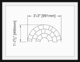 Шаблон  для штамповки асфальта - Arch Small 1.5 Rad