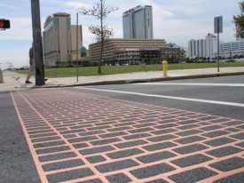 Декоративная дорожная разметка термопластиком